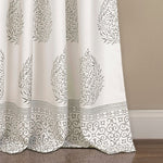 Teardrop Leaf Light Filtering Window Curtain Panel Set