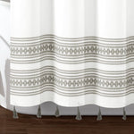Breezy Chic Tassel Jacquard Recycled Cotton Shower Curtain
