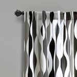 Mid Century Geo Light Filtering Window Curtain Panel Set