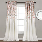 Weeping Flower Light Filtering Window Curtain Set