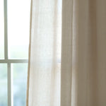Burlap Knotted Tab Top Window Curtain Panel Set