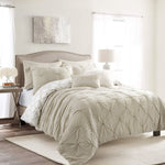 Ravello Pintuck Caroline Geo 7 Piece Comforter Set