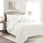 Ravello Pintuck Caroline Geo 7 Piece Comforter Set