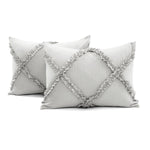 Ruffle Diamond 3 Piece Comforter Set