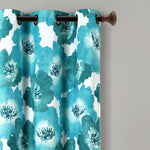 Julie Floral Insulated Grommet Blackout Window Curtain Panel Set