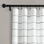 Ombre Stripe Yarn Dyed Recycled Cotton Blend Window Curtain Panel Set