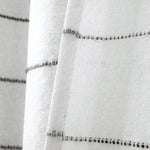 Ombre Stripe Yarn Dyed Recycled Cotton Blend Window Curtain Panel Set