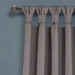 Insulated Knotted Tab Top Blackout Window Curtain Panel Set
