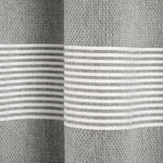 Tucker Stripe Yarn Dyed Knotted Tassel Shower Curtain