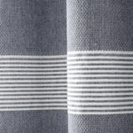 Tucker Stripe Yarn Dyed Knotted Tassel Shower Curtain