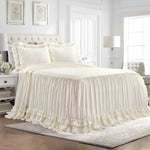 Ella Ruffle Lace 3 Piece Bedspread Set