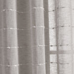 Farmhouse Textured Sheer Back Tab Rod Pocket Window Curtain Panel Set
