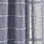 Farmhouse Textured Sheer Back Tab Rod Pocket Window Curtain Panel Set