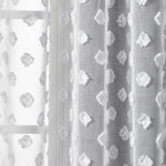 Textured Dot Grommet Sheer Window Curtain Panel Set