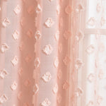 Textured Dot Grommet Sheer Window Curtain Panel Set