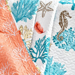 Coastal Reef Feather Throw