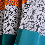 Boho Stripe Window Curtain Panel Set