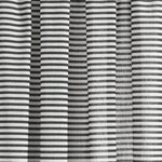Boho Coastal Horizontal Ticking Stripe Tassel Window Curtain Panel Set