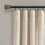 Linen Button Window Curtain Panel