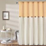 Linen Button Shower Curtain