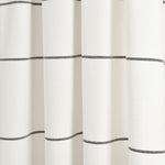 Farmhouse Boho Stripe Woven Tassel Yarn Dyed Recycled Cotton Blend Window Curtain Panel Set