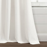 Farmhouse Boho Stripe Woven Tassel Yarn Dyed Recycled Cotton Blend Window Curtain Panel Set