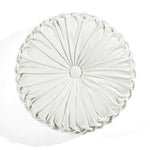 Round Pleated Soft Velvet Throw Pillow