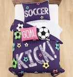 Girls Soccer Kick Quilt Set