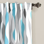 Mid Century Geo Light Filtering Window Curtain Panel Set