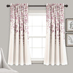 Weeping Flower Light Filtering Window Curtain Set