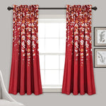 Weeping Flower Light Filtering Window Curtain Set