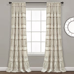 Nova Ruffle Window Curtain Panel Set