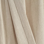 Linen Button Pinched Pleat Window Curtain Panel