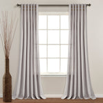 Linen Button Pinched Pleat Window Curtain Panel