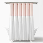 Tulle Skirt Colorblock Shower Curtain
