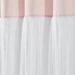 Tulle Skirt Colorblock Shower Curtain