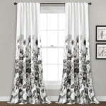 Zuri Flora Light Filtering Window Curtain Panel Set