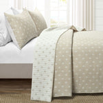 Hygge Kantha Pick Stitch Yarn Dyed Cotton Jacquard Quilt/Coverlet Set