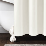 Stitched Woven Stripe Yarn Dyed Recycled Cotton Blend Shower Curtain