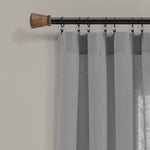 Linen Button Window Curtain Panel