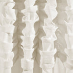 Ruched Waterfall Faux Linen Window Curtain Panel