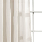 Ruched Waterfall Faux Linen Window Curtain Panel