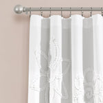 Ruffle Flower Window Curtain Panel Set
