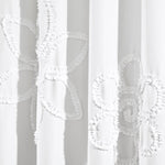 Ruffle Flower Window Curtain Panel Set