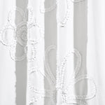 Ruffle Flower Window Curtain Panel Set