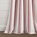 Farmhouse Stripe Yarn Dyed Recycled Cotton Blend Window Curtain Panel Set