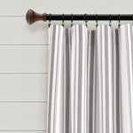Farmhouse Stripe Yarn Dyed Recycled Cotton Blend Window Curtain Panel Set