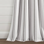 Farmhouse Stripe Yarn Dyed Recycled Cotton Blend Window Curtain Panel Set