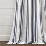 Farmhouse Stripe Yarn Dyed Recycled Cotton Blend Window Curtain Panel Set