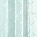 Avon Trellis Grommet Sheer Window Curtain Panel Set